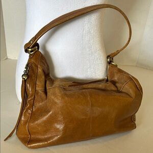 HOBO AVON LEATHER SIDE POCKET BROWN SHOULDER BAG